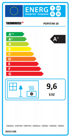 Thermorossi Popstar 10 Metalcolor Pelletkachel(incl. Mantel t.w.v. €362)